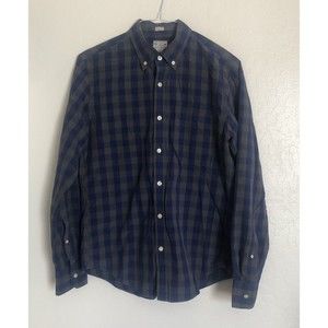 J Crew Shirt Mens Medium Slim Fit Long Sleeve Plaid Cotton Pocket